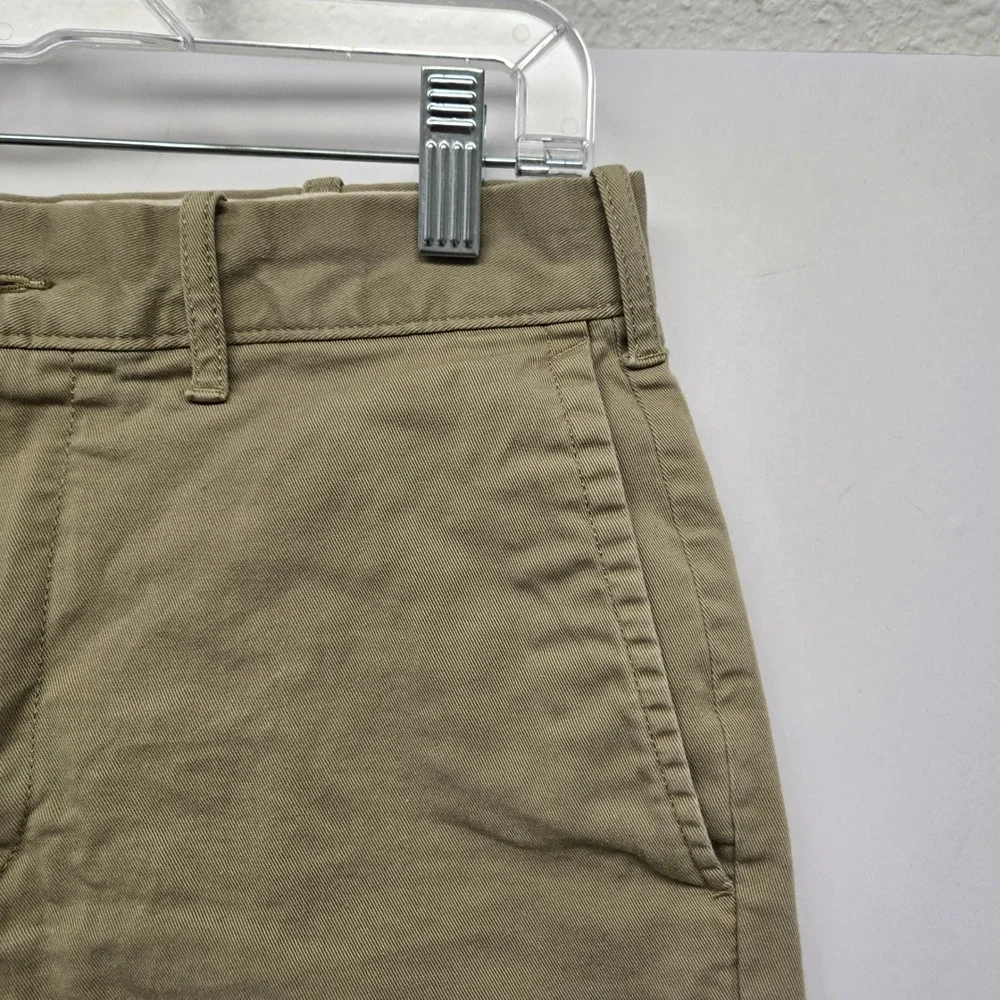 J.Crew Mens Khaki Tan Cotton Twill Chino Shorts 7 Inch Inseam Size 29